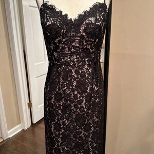 J Crew Black Spaghetti-strap dress in lace NWT